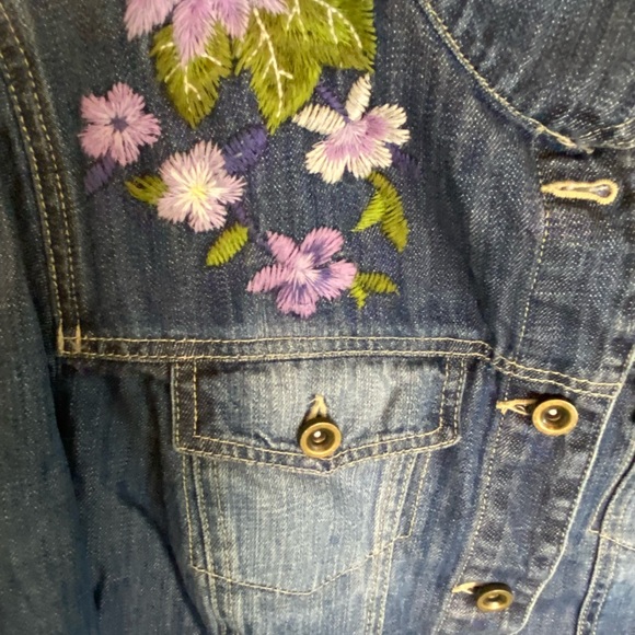 INC Embroidered Jean Jacket 0X/XL - Picture 4 of 7